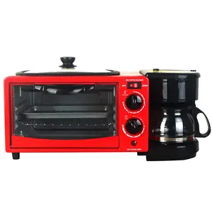 9L Multifunctional Cooking Surface Nonstick Pan Grill Coffee Machine 5 4 3 in 1 Breakfast Maker With Timer