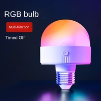 Ampoule LED rechargeable RVB 5W E26 E27, lumière changeante de couleur intelligente avec télécommande et crochet magnétique pour la décoration intérieure