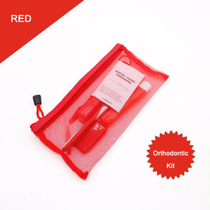 Kit de voyage portable pour prothèses dentaires et orthodontie, comprenant brosse à dents, fil dentaire, miroir buccal, cire orthodontique, minuteur sablier, en plastique, fourniture en gros - Product Image 6