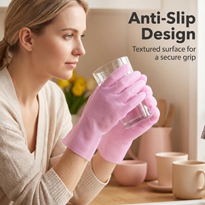 Guanti di Bellezza in Silicone Riutilizzabili, Resistenti al Calore, Antiscivolo per Depilazione e Maschera Notturna per la Cura della Pelle - Product Image 6