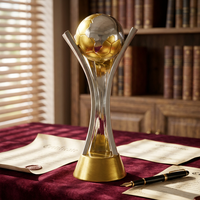 Trophée de football gravé sur mesure en stock, expédition rapide, récompense de championnat de football, logo et texte personnalisés, prix d'honneur pour les jeux sportifs