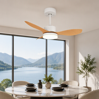 Ventilateur de plafond DC avec télécommande, 3 pales en ABS, 30W pour l'éclairage et 35W pour le moteur, par le fabricant de lampes