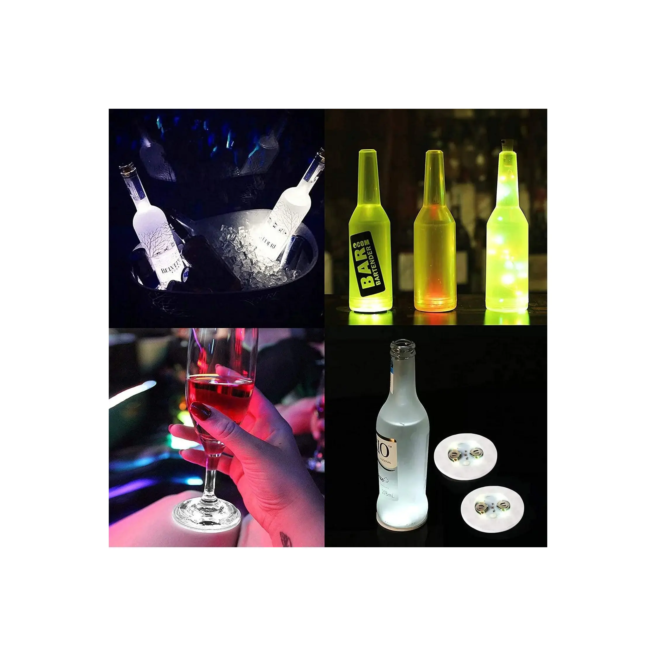 Led kustom botol sampanye wiski Vodka pegangan sampanye Bar pemanjangan Led klub malam