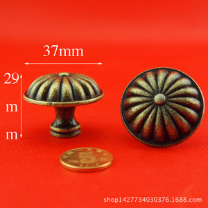 Tirador Redondo para Muebles de Aleación de Zinc de 37 mm, Perilla Retro para Cajones y Armarios - Product Image 1