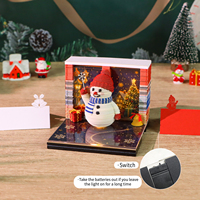 Bloc-notes Snowman 2027 avec papier multicouche, cube de notes à effet d'ombre, calendrier lumineux, bloc-notes mémo avec boîte cadeau et marque-page