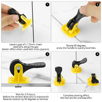 Nouveau système de nivellement de carreaux OEM DIY amélioré, réutilisable, à pression, avec tiges en T en plastique pour interstices de 2-4 mm, pour l'installation de carreaux en construction
