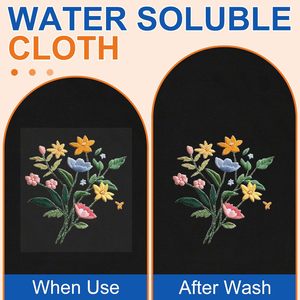 Stabilisateur de broderie soluble dans l'eau collant stabilisateur de lavage de papier imprimable autorisé pour imprimer ou dessiner <span class=keywords><strong>des</strong></span> motifs de poids moyen - Product Image 2