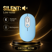 Ratón Óptico Retroiluminado RGB Portátil con Logotipo Personalizado, Ratón Inalámbrico Recargable por Bluetooth para Computadoras Portátiles y Tabletas