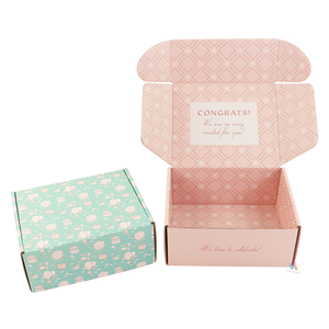 Custom Printed Pink Corrugated Geschenkbox Shipping Boxes Packaging Paper Mailer Box Geschenkboxen