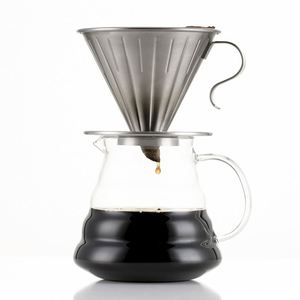 Filtre à café en acier inoxydable de qualité supérieure, sans papier, en forme de cône, de qualité alimentaire, écologique - Product Image 1