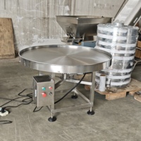 Nouvelle table rotative à vitesse réglable entièrement en acier inoxydable 304 antibactérien certifiée CE pour les industries alimentaires et chimiques