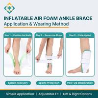 Attelle de cheville en mousse aérodynamique avec compression réglable pour la protection des blessures sportives et la stabilité de la cheville