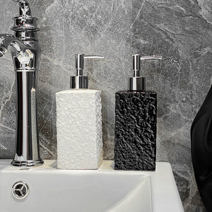 Ceramica bianca trasparente corpo liscio bottiglia di Shampoo per bucato detersivo per bucato Gel doccia per bambini con pompa da <span class=keywords><strong>bagno</strong></span> set - Product Image 3