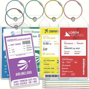 Etiqueta de equipaje de PVC al por mayor con bucles de acero y cierre superior con cremallera para viajes y cruceros, hecha de plástico - Product Image 3