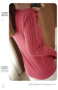 2022 Designer Fall Winter Cable Knit Sweater Woman Pull Femme Hiver Crochet Knitted Plain Crewneck Sweaters for <strong>Women</strong> - Product Image 6