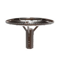 Lampu Taman LED AC 80W Kecerahan Tinggi 150LM/W Rumah Aluminium IP65 Tahan Air Lampu Tiang Luar Ruangan 5 Tahun 120 5000K