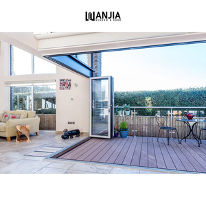 Nhiệm vụ nặng nề thủy tinh ven biển Cửa thương mại gấp cửa kính nhiệt phá vỡ <span class=keywords><strong>Bifold</strong></span> cửa - Product Image 3