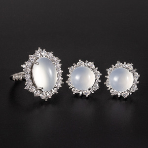 Nouvelles boucles d'oreilles en jade glacé <span class=keywords><strong>de</strong></span> style chinois pour femmes, design minimaliste et luxueux pour tous les jours, bijoux haut <span class=keywords><strong>de</strong></span> gamme Y2K - Product Image 1