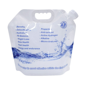 Pochettes souples de 5L avec fonction de sécurité en PE, impression en héliogravure pour huile d'olive, lait et eau Kangen - Product Image 6