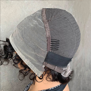 วิกผมหน้าผากลูกไม้คุณภาพสูง 13x4 แบบสั้นทรงพิกซี่ ลอนหยิกแบบเจอร์รี่ ไม่ต้องใช้กาว แสกข้าง สำหรับผู้หญิง วิกผมสั้นทรงพิกซี่ ทำจากผมแท้ - Product Image 6