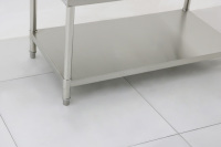 Grand évier simple autoportant en acier inoxydable, évier utilitaire en acier inoxydable pour buanderie avec crédence