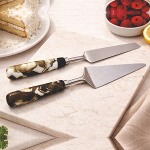 Juego de Cubiertos Elegantes de Acero Inoxidable con Mango de Madera y Cabeza Dorada para Postres, Ideal para Reuniones Familiares, Recepciones de Invitados, Fiestas y Buffets - Product Image 6