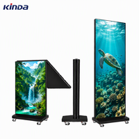 Kontrol Poster LED Display P1.2 P1.5 P1.8 P2.5 Melalui Aplikasi Wifi, Layar LED Portabel Lipat, Spanduk Poster LED, Video Wall, Layar Iklan LED