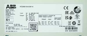 ACS480-04-02A7-4+J400 ACS480 ซีรีส์ 0.75kW 380-480V IP20 PLC - Product Image 2
