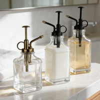 Luxuriöse Premium Klarglas-Shampoo-Flüssigseifenflasche OEM mit Pumpspender Farbig Lackierte Glasflaschen