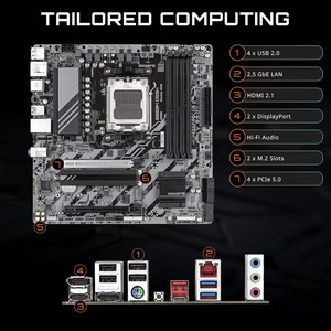 เมนบอร์ด B850M กิกะไบต์ DS3H ไมโคร ATX 4 DDR5 256กิกะไบต์ XMP 3.0 PCIe 5.0 M.2คู่2.5G LAN Q PLUS เมนบอร์ดเกม - Product Image 4
