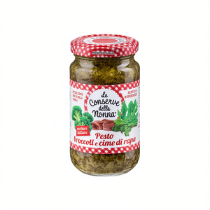 Conserve Della Nonna Italiane, Confezione da 12 Vasetti da 190g, Salsa Pesto per Insalata di Broccoli e Rapa Verde - Product Image 2
