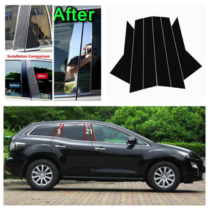 Apto <span class=keywords><strong>para</strong></span> <span class=keywords><strong>Mazda</strong></span>, <span class=keywords><strong>accesorios</strong></span> exteriores de coche de color negro brillante, pegatina de columna central, cubierta de marco de puerta, ventana, <span class=keywords><strong>para</strong></span> <span class=keywords><strong>Mazda</strong></span>, 2, 2, 2, 1, 2, 2, 2, 3 - Product Image 2