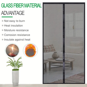 Prezzo di fabbrica mani libere invisibile schermo in fibra di vetro maglia magnetico insetto per balcone Anti-zanzara porta a rete tenda - Product Image 5