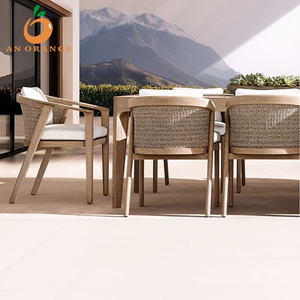Set da <span class=keywords><strong>Giardino</strong></span> <span class=keywords><strong>in</strong></span> Teak di <span class=keywords><strong>Legno</strong></span> <span class=keywords><strong>per</strong></span> Esterni con <span class=keywords><strong>Sedie</strong></span> e Tavolo <span class=keywords><strong>per</strong></span> Ristorazione <span class=keywords><strong>in</strong></span> Hotel o Uso Esterno - Product Image 1