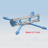 Cadre de Drone FPV pour MARK 4 V2 3K Rack de type H en Fiber de carbone 7 "295mm Empattement 7 pouces UAV Kit de pièces de rechange Accessoires pour MARK4