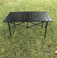 Table pliante moderne en fer et plastique pour l'extérieur - Meuble portable et léger pour le camping, le parc et le jardin