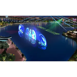 Gratis Ontwerp Outdoor Aangepaste Water Movie Screen Projector Fontein Musical Dancing Water Laser Show