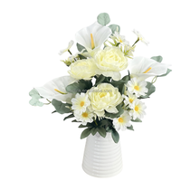 Usine directe Style nordique fait à la main blanc Simulation camélia mariage mariée Bouquet accessoires photographiques pour la remise des diplômes de porte