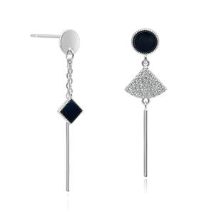 Pendientes de Plata de Ley 925 al por mayor, pendientes de ónix negro para mujer, pendientes de plata 925, joyería fina - Product Image 1