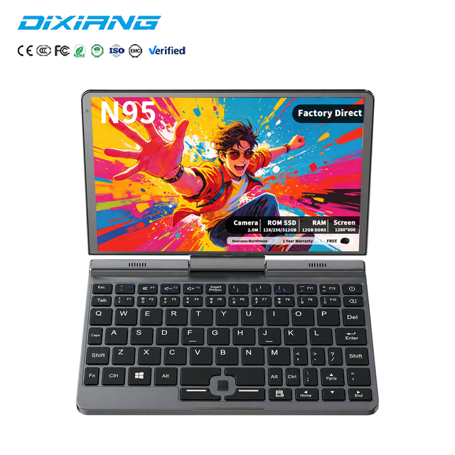 Factory Wholesale 8 Inch 2-in-1 Convertible Laptop 10-Point Touch Intel N95 12GB DDR5 512GB SSD Windows 11 Business Notebook