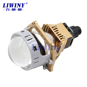 Liwiny Universal Car 12v 3 pollici integrato Driver Led lente <span class=keywords><strong>per</strong></span> proiettore H4 Led faro 120w doppio colore bianco giallo - Product Image 3