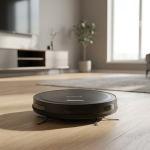 Robot Aspirapolvere Kooper X Wi-Fi 30W Nero, 3 Modalità di Pulizia, Spazzatura e Lavaggio Automatici con Spine EU e US - Product Image 2