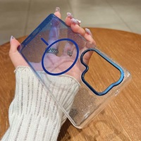 Nouvelle Coque de Téléphone Tendance, Transparente, Magnétique et à Paillettes pour Samsung A06 A17 A56 A36 A26 A16 A07 A55 A35 A32 – Housse Arrière Colorée