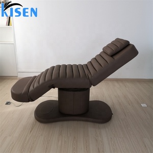 KISEN Salon <b>Electric</b> Spa Beauty Treatment Chair Luxury Curved Facial Lash Bed Beauty Brown pink Black Massage <b>Table</b> - Product Image 2