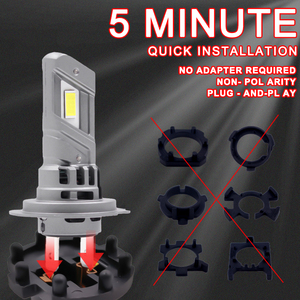 CAR-REFINE E4X H4 50W 11200LM 6000K Sistema de Iluminación LED para Automóviles, Bombilla LED para Faros Delanteros H13/9004/9007 OEM ODM - Product Image 2