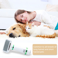 Kit de toilettage électrique pour animaux de compagnie, brosse à vapeur rechargeable par USB, peigne de massage, épilateur pour chats/chiens en plastique durable