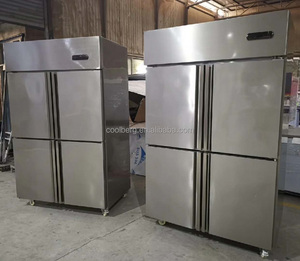 Chất lượng tốt thương mại thép không gỉ 4 cửa tủ lạnh nhà bếp hiển thị tủ đông thẳng đứng máy làm lạnh tủ lạnh - Product Image 2