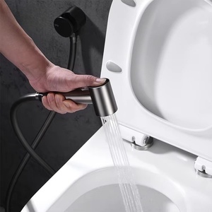 1706 Handheld Bidet Sprayer <strong>Bathroom</strong> Toilet Brass <strong>Shattaf</strong> High Pressure Bidet Faucet Diaper Sprayer Set with Hose Attachment - Product Image 2