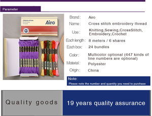 Écheveaux de <span class=keywords><strong>couture</strong></span> en coton, similaire au modèle <span class=keywords><strong>DMC</strong></span>, pour broder le point de croix, en coton, - Product Image 3
