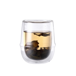 Tazza di vetro a doppia parete ad alta borosilicato all'ingrosso di alta qualità per tè <span class=keywords><strong>o</strong></span> caffè/vetro tazza di tè tazza di caffè bicchiere di vetro - Product Image 1
